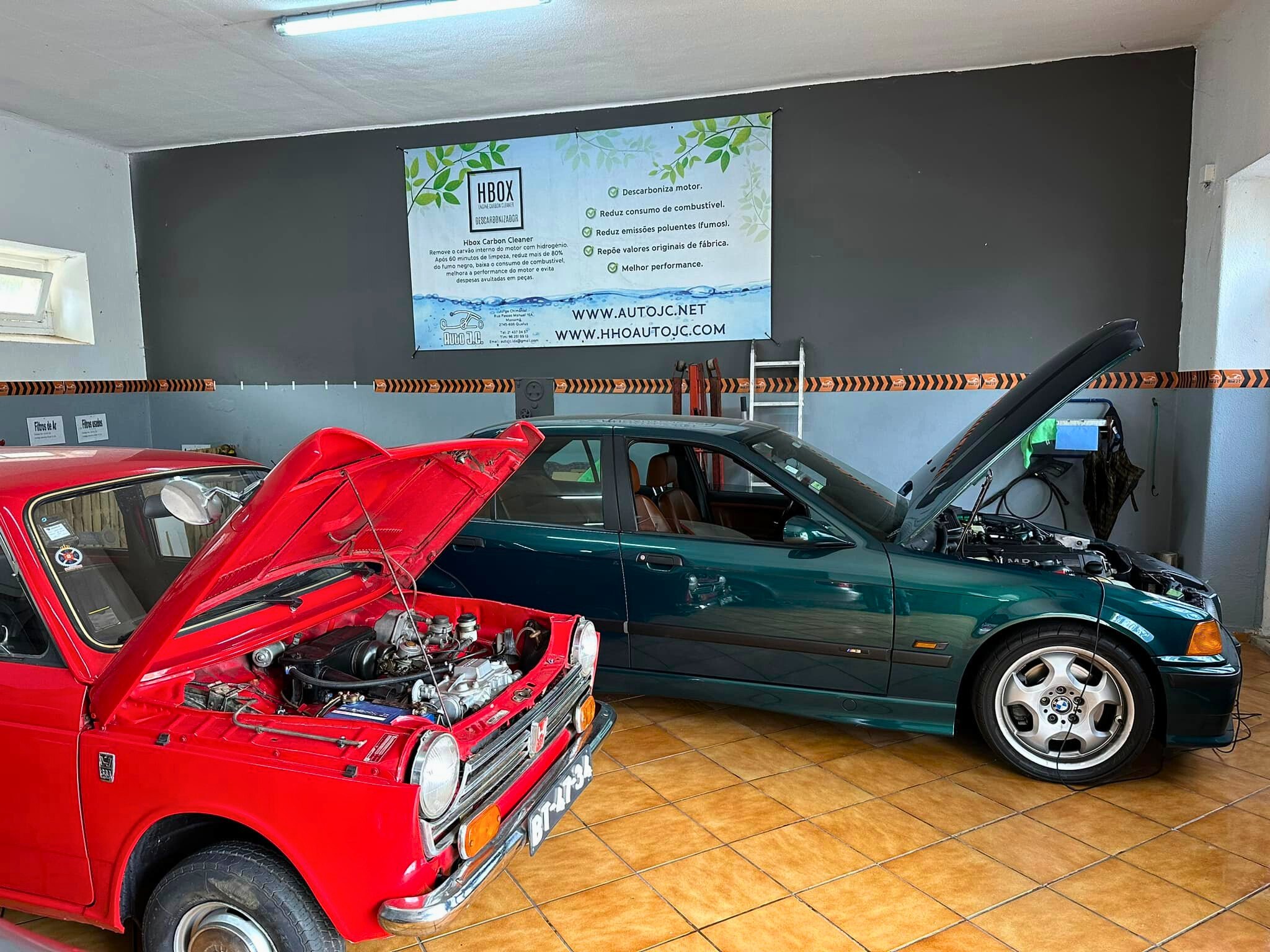 Oficina Auto JC no Cadaval - interior da oficina mecânica multimarca